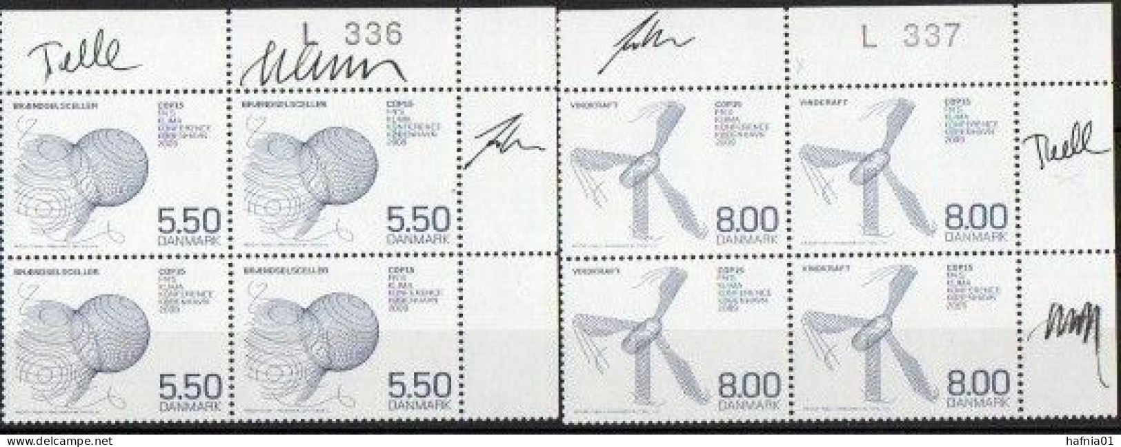 Martin Mörck. Denmark 2009. Climate Conference, Copenhagen. Michel 1539 - 1540 Plate Blocks. MNH. Signed. - Blocks & Sheetlets