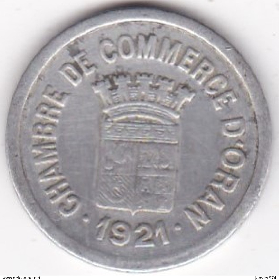 Chambre De Commerce D'Oran , 10 Centimes 1921 , Aluminium , Lec# 316 - Algérie