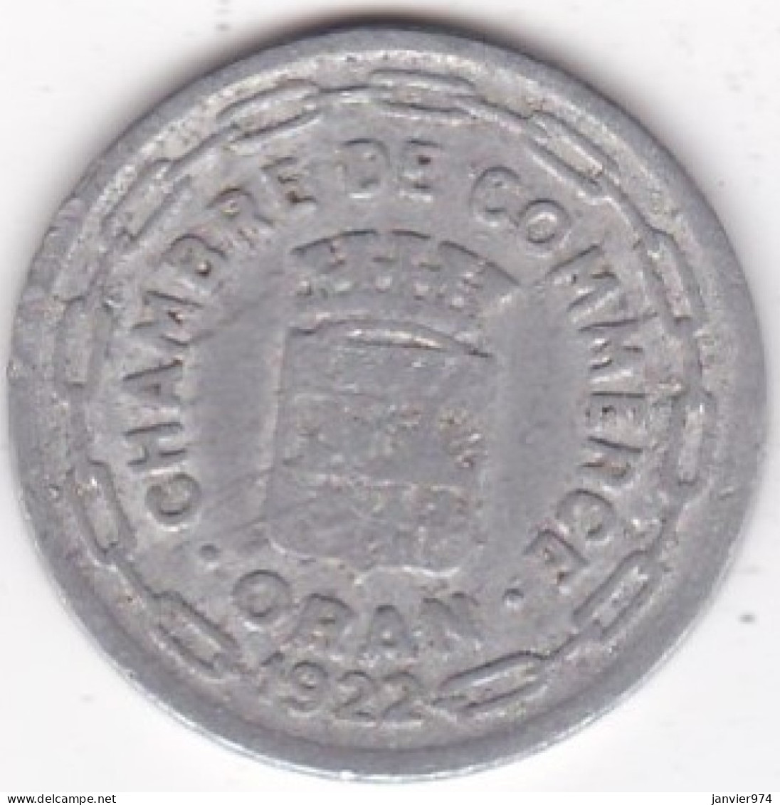 Chambre De Commerce D'Oran , 25 Centimes 1922 , Aluminium , Lec# 318 - Algerije