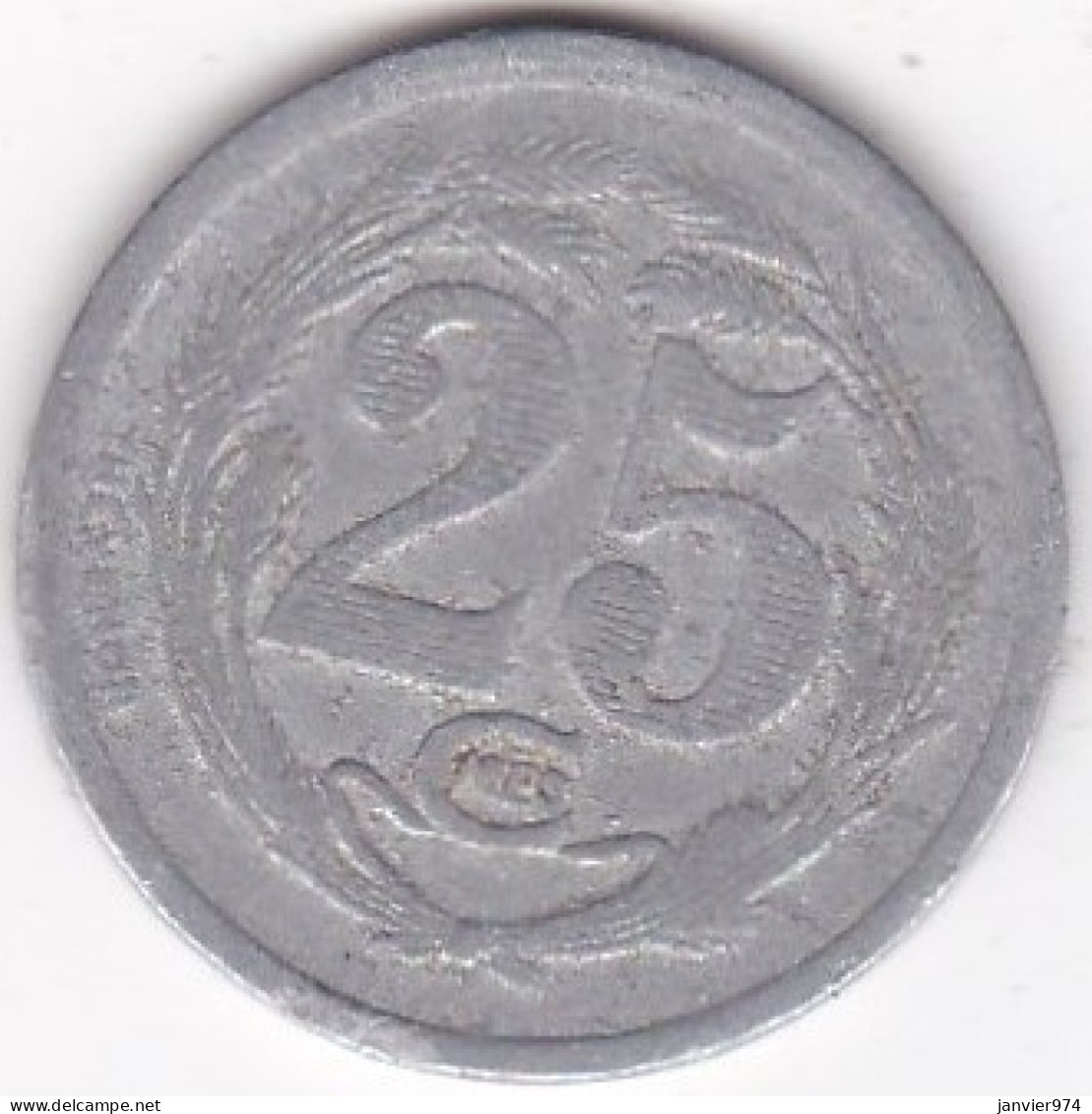 Chambre De Commerce D'Oran , 25 Centimes 1922 , Aluminium , Lec# 318 - Algérie