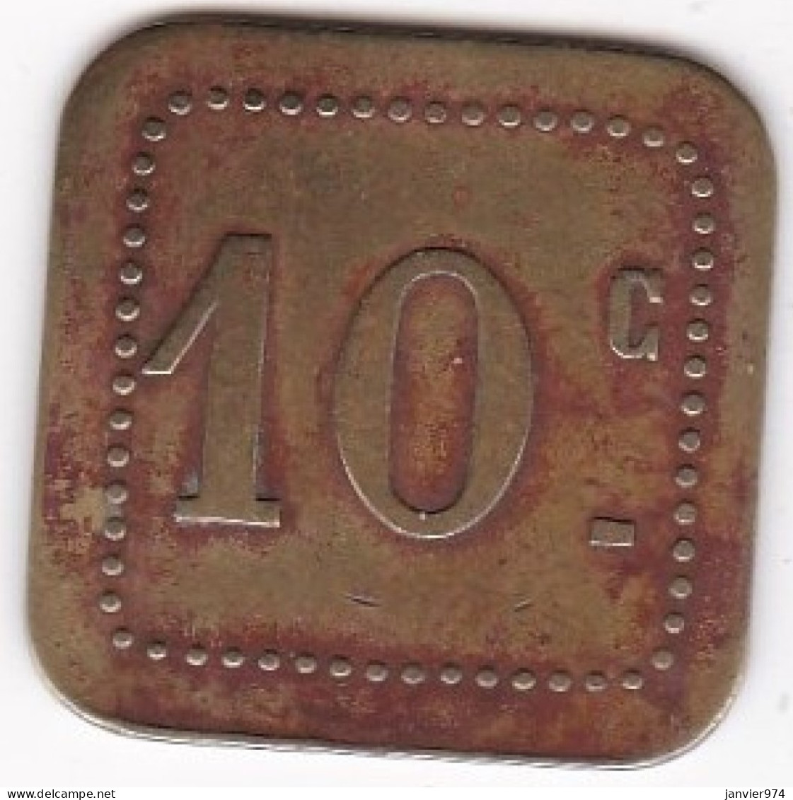 Algerie , Société Coopérative Altairac 10 Centimes ND Alger, En Laiton , Lec# 186b - Monetary / Of Necessity