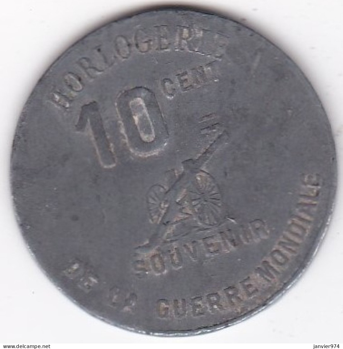 Algerie Sidi Bel Abbés. Horlogerie Plantier Boissonnet. 10 Centimes 1914 – 1918, En Zinc , Lec# 374 - Monetary / Of Necessity