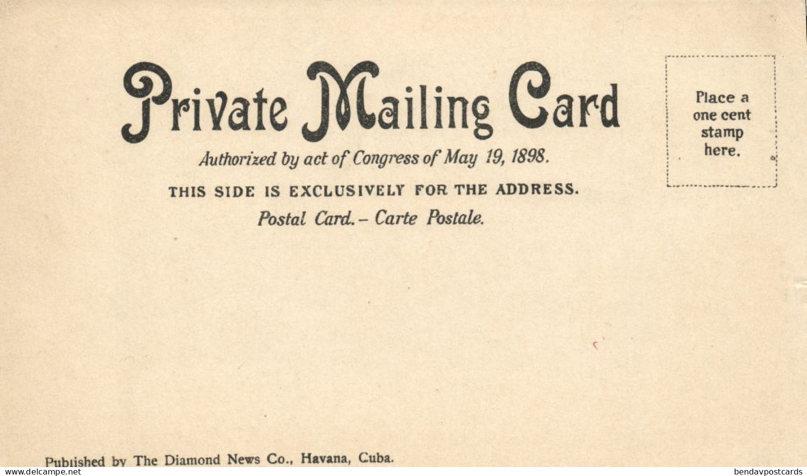 Cuba, HAVANA, Tacon Theatre (1898) Private Mailing Card Postcard - Cuba