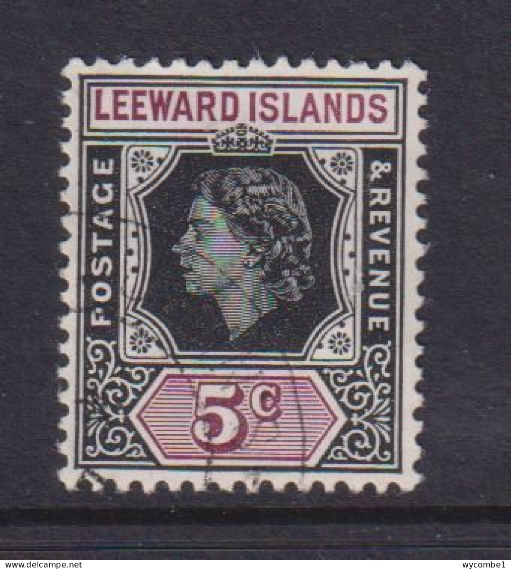 LEEWARD ISLANDS - 1954 Definitives 5c Used As Scan - Leeward  Islands