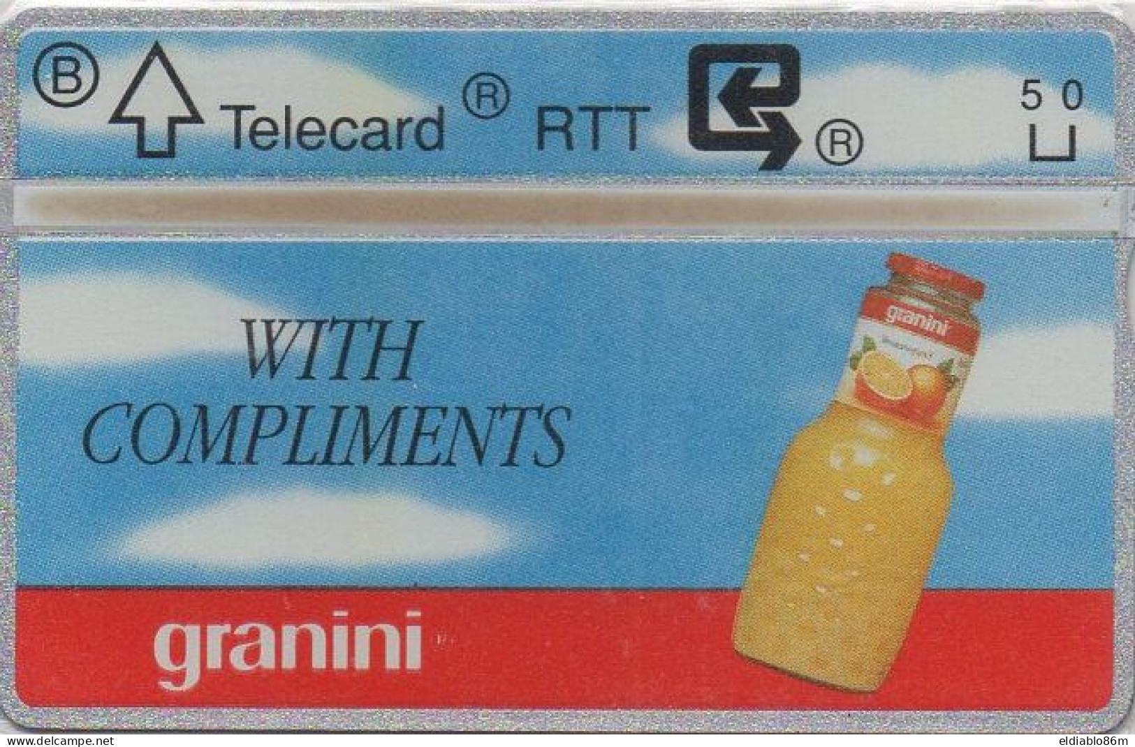 BELGIUM - L&G - P261 - GRANINI - WITH COMPLIMENTS - MINT - Sans Puce