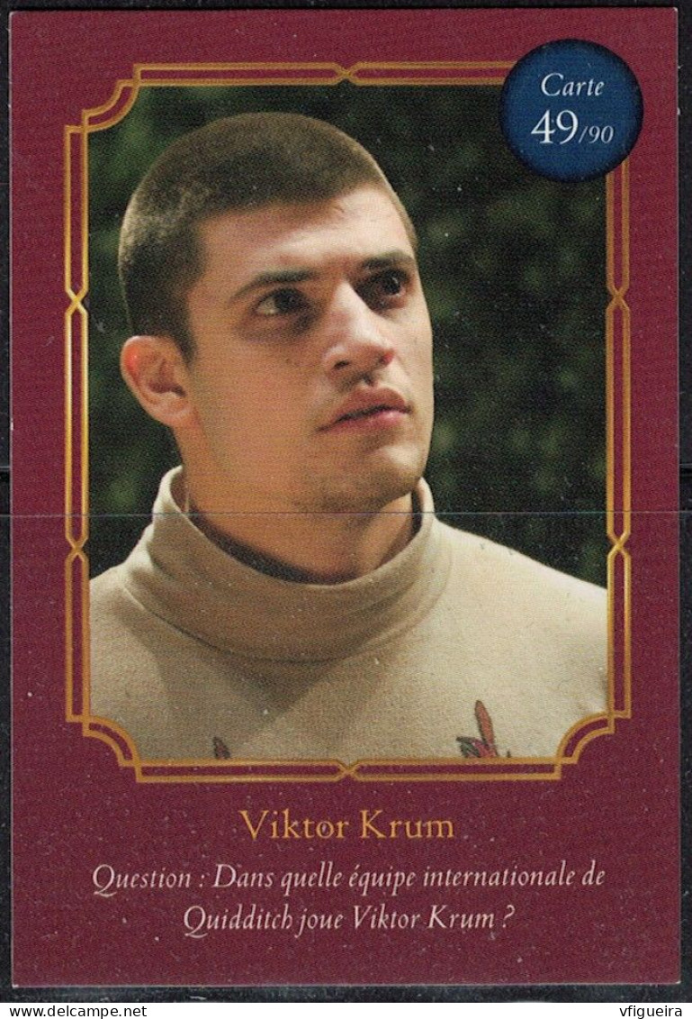 Carte Harry Potter Auchan Wizarding World Viktor Krum N° 49 - Harry Potter