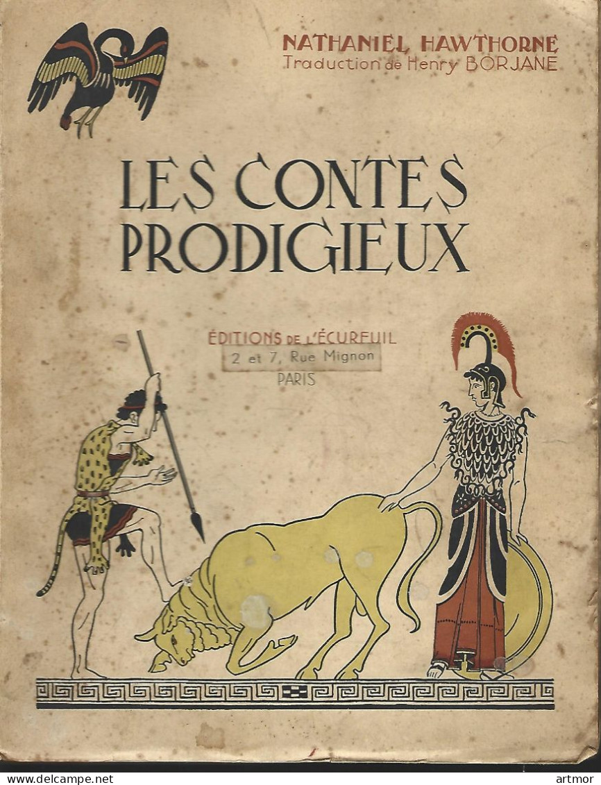 N HAWTHORNE - LES CONTES PRODIGIEUX - ED. DE L'ECUREUIL - 1939 - Contes