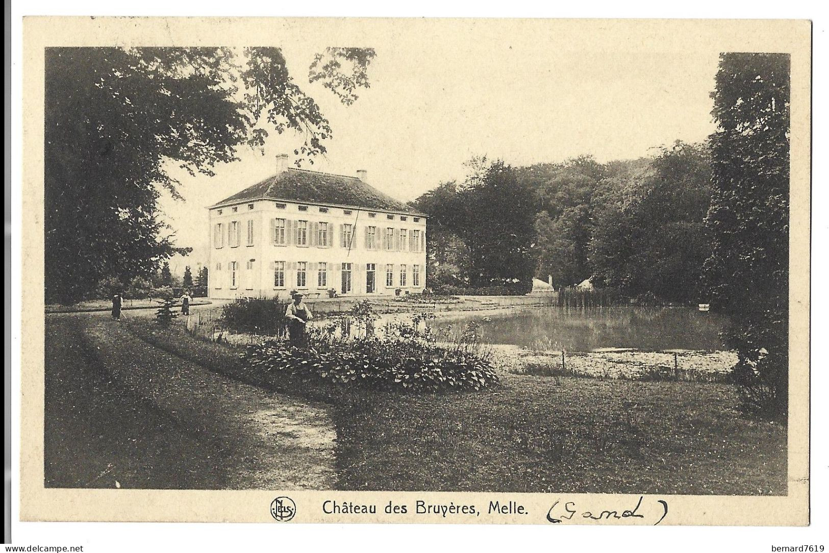 Belgique  -  Melle -  Chateau Des Bruyeres - Carte  Signe   Mr Hubert  D'hoop - Melle