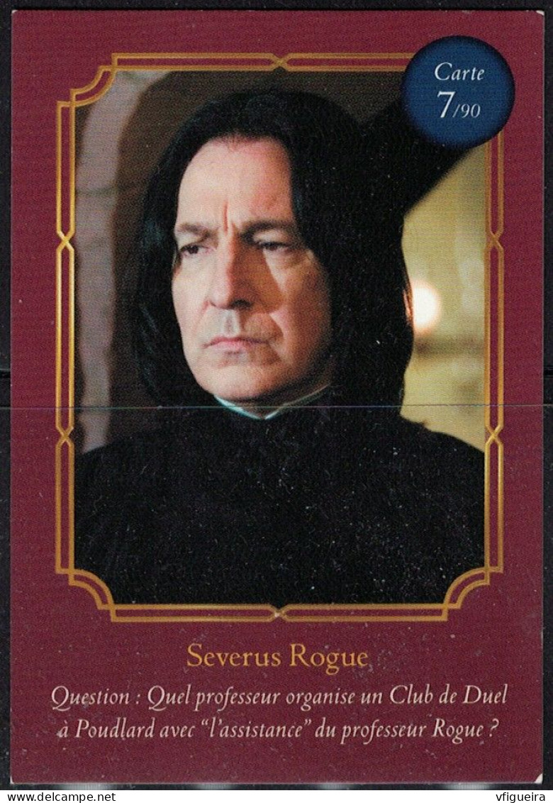 Carte Harry Potter Auchan Wizarding World Severus Rogue N° 07 - Harry Potter