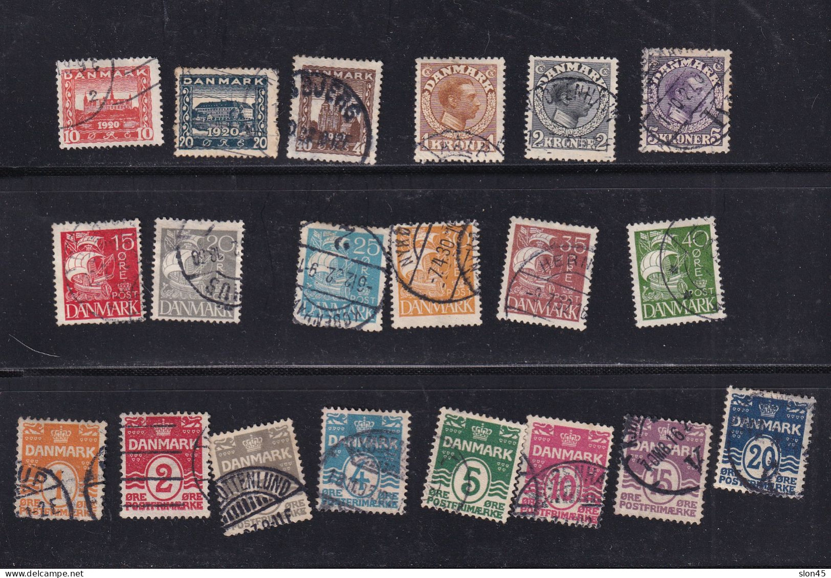 Denmark 1905-27 Full Sets Accumulation Used 15680 - Gebraucht