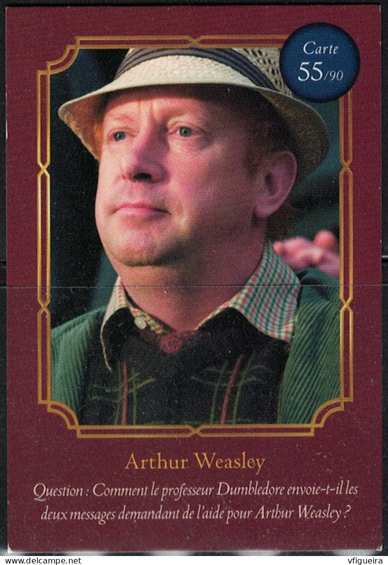 Carte Harry Potter Auchan Wizarding World Arthur Weasley N° 55 - Harry Potter