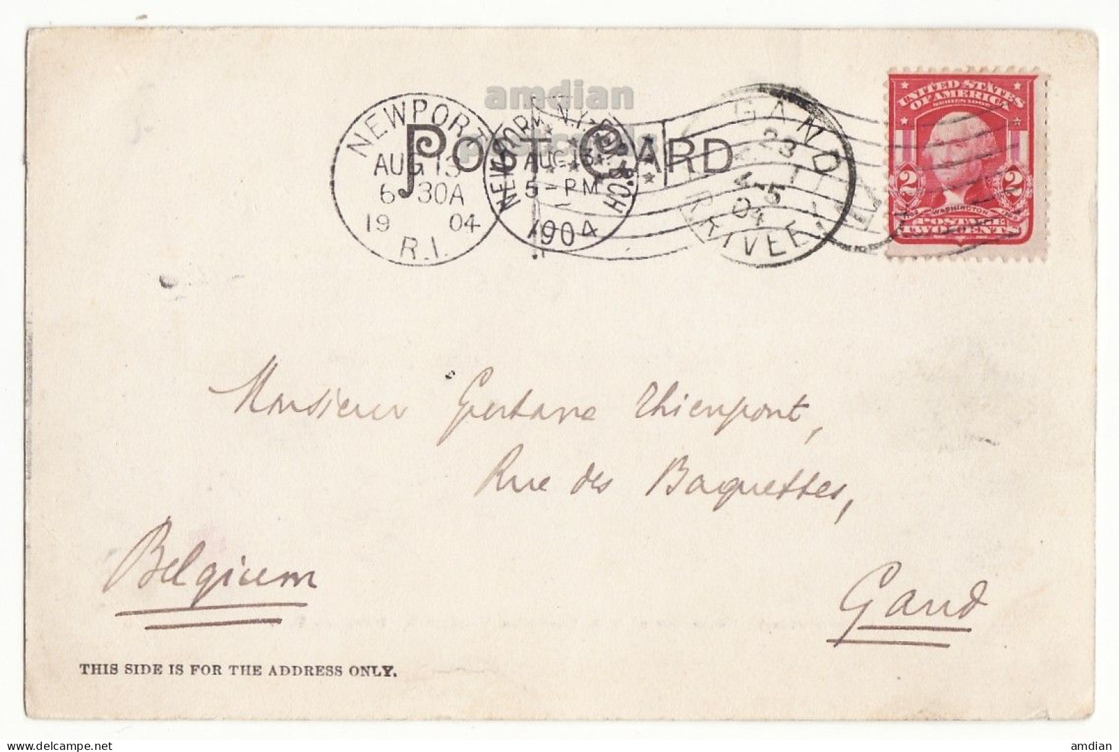 USA, Newport RI, The Breakers, Residence Of Mrs Cornelius Vanderbilt, Entrance Gateway, C1904 Vintage Postcard, UDB - Newport