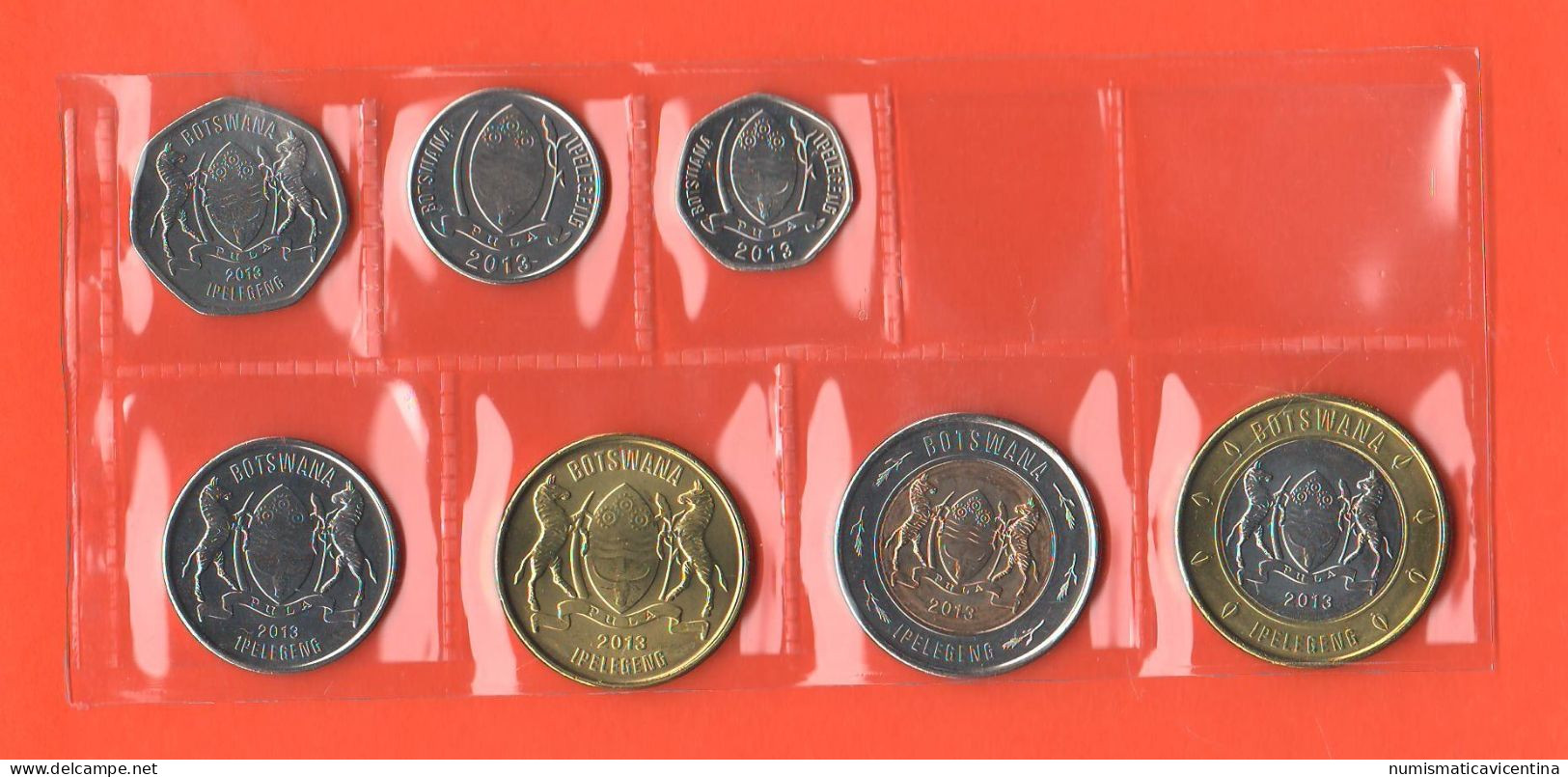 Botswana Set 7 Coins 2013 Africa States - Botswana