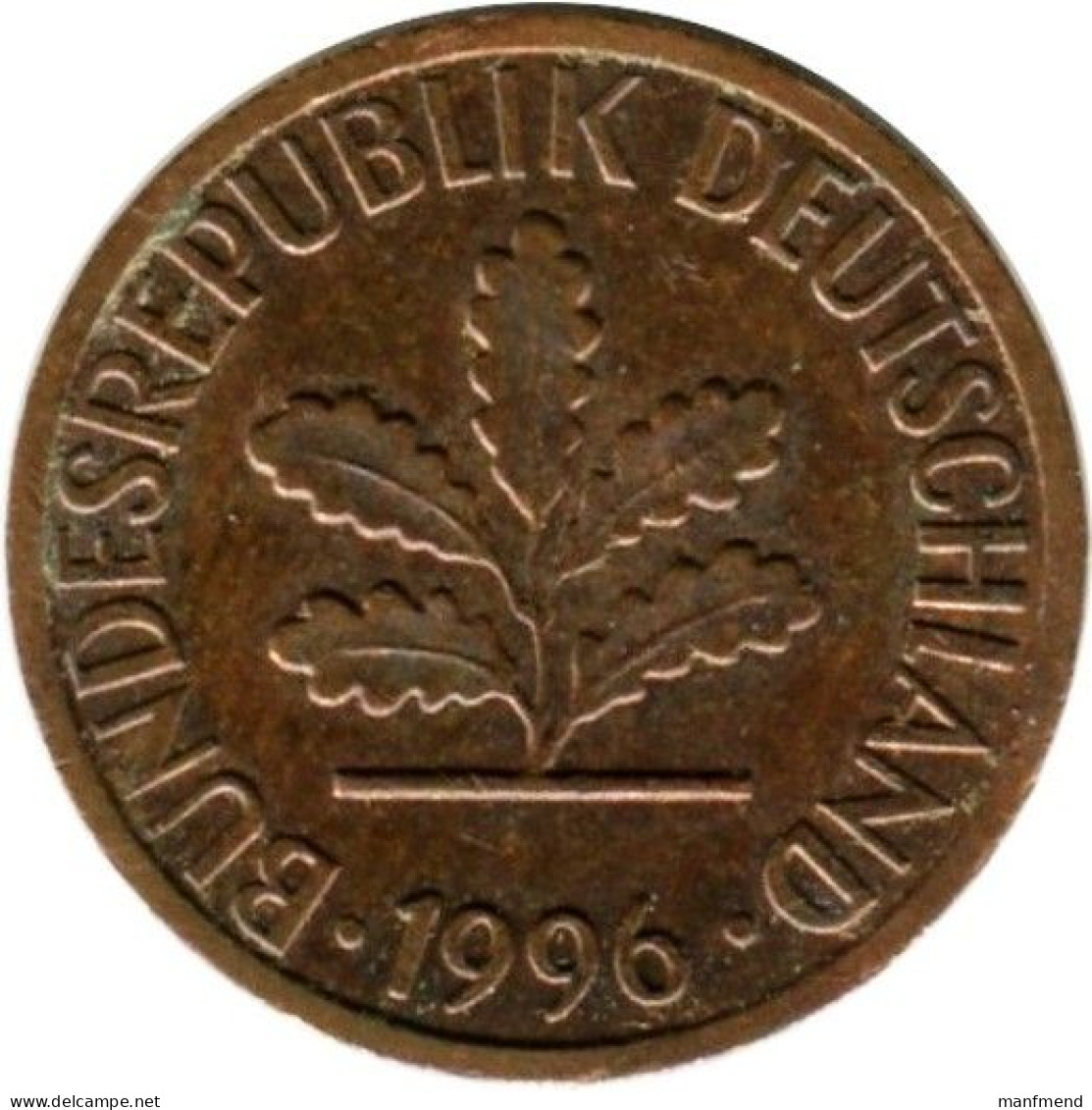 Germany - 1996 - KM 105 - 1 Pfennig - Mintmark "D" / München - XF - Look Scans - 1 Pfennig