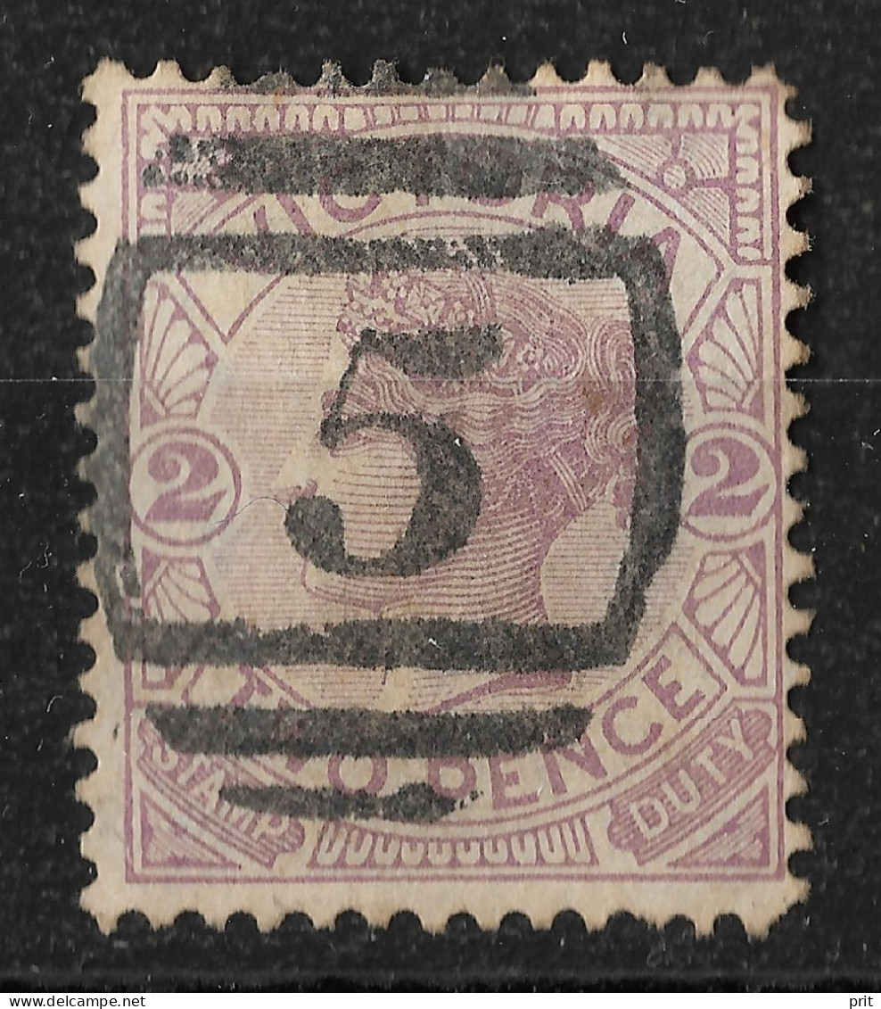 Victoria 1886 Barred Numeral Postmark " 5 " BALLARAT - Oblitérés