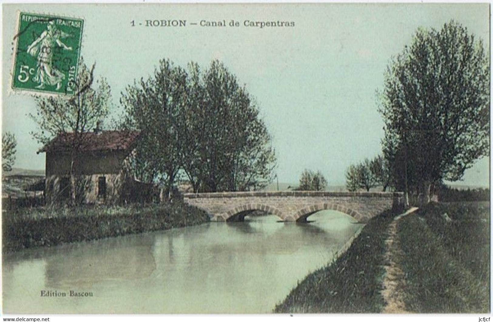 Cpa..84..ROBION..VAUCLUSE..CANAL DE CARPENTRAS - Robion