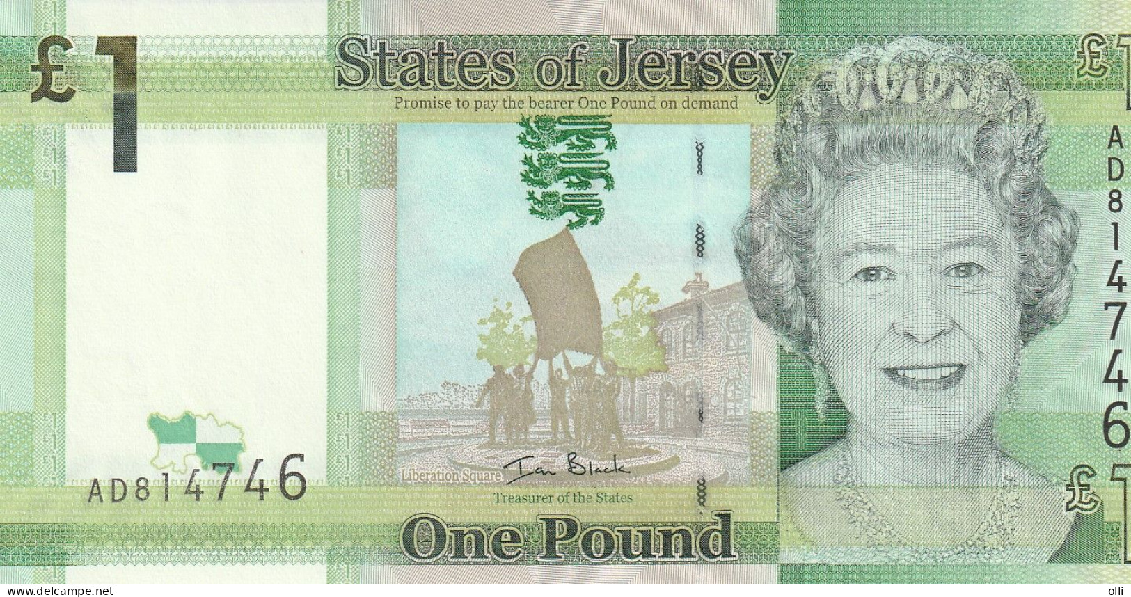 JERSEY - 1 POUND - ND    P-32  UNC - Jersey