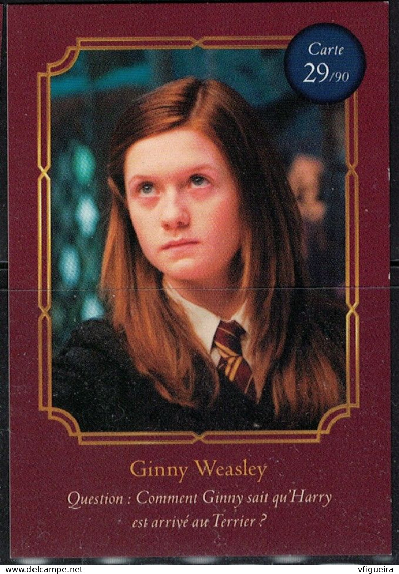 Carte Harry Potter Auchan Wizarding World Ginny Weasley N° 29 - Harry Potter