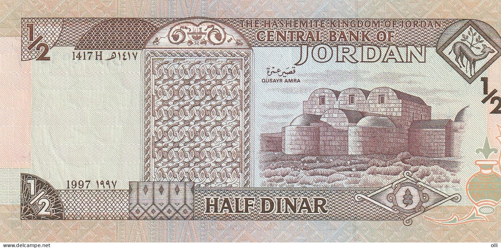 Jordan 1/2 Dinar 1997 P-28  UNC - Jordan