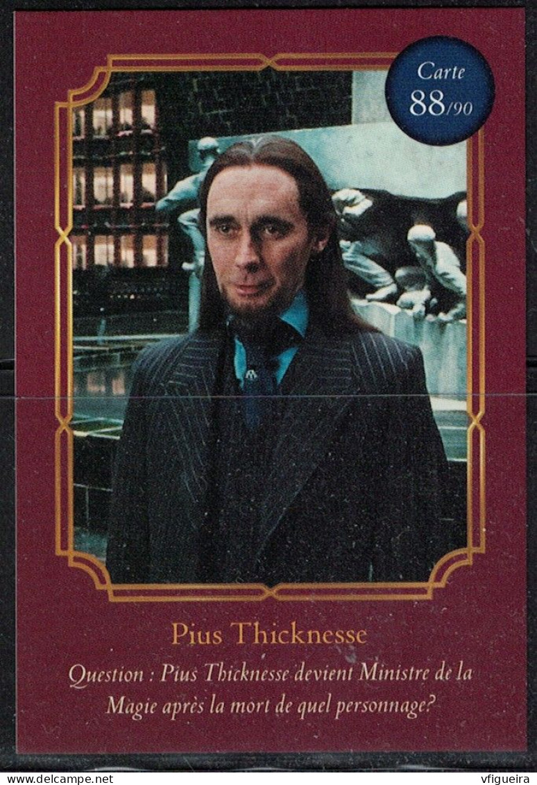 Carte Harry Potter Auchan Wizarding World Pius Thicknesse N° 88 - Harry Potter