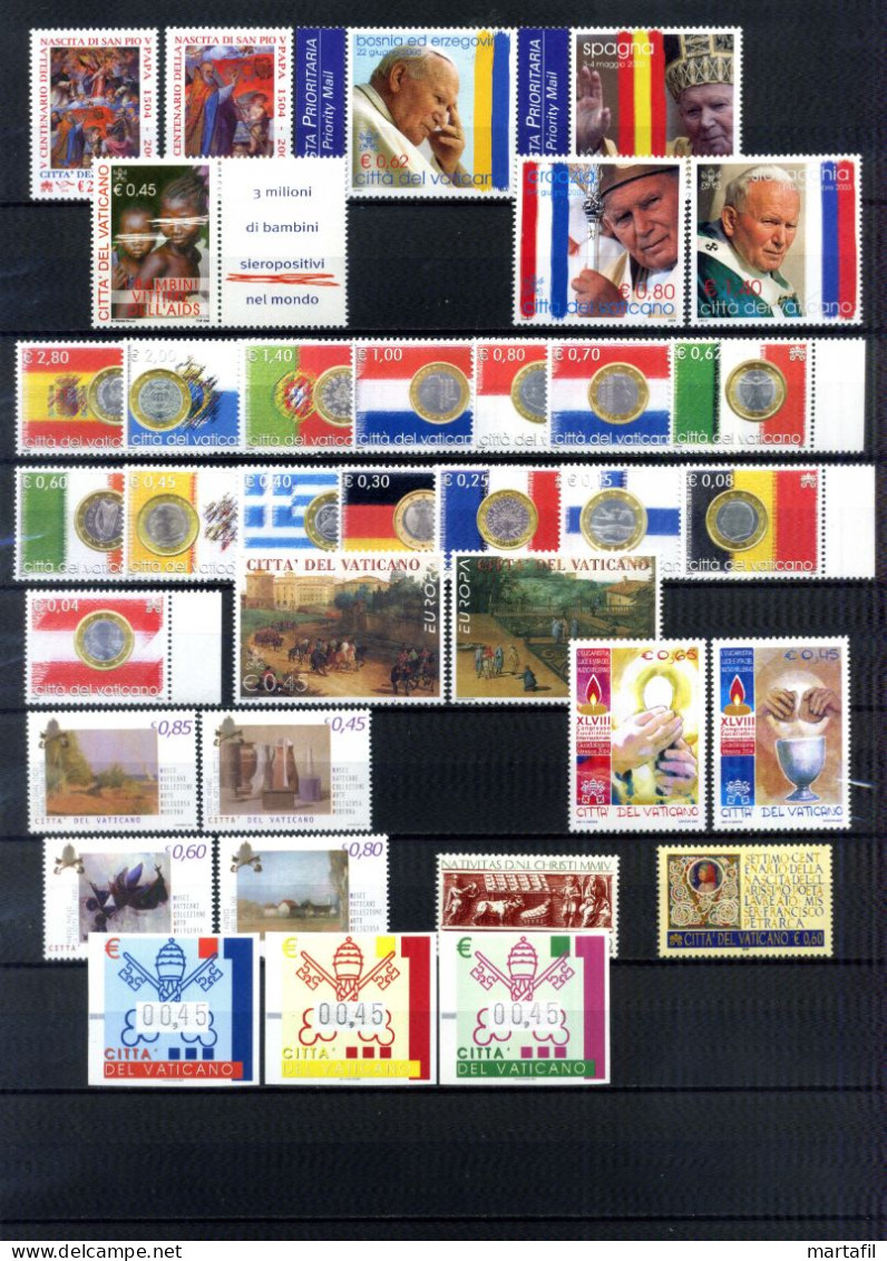 2004 VATICANO ANNATA COMPLETA Year Complete MNH ** - Années Complètes