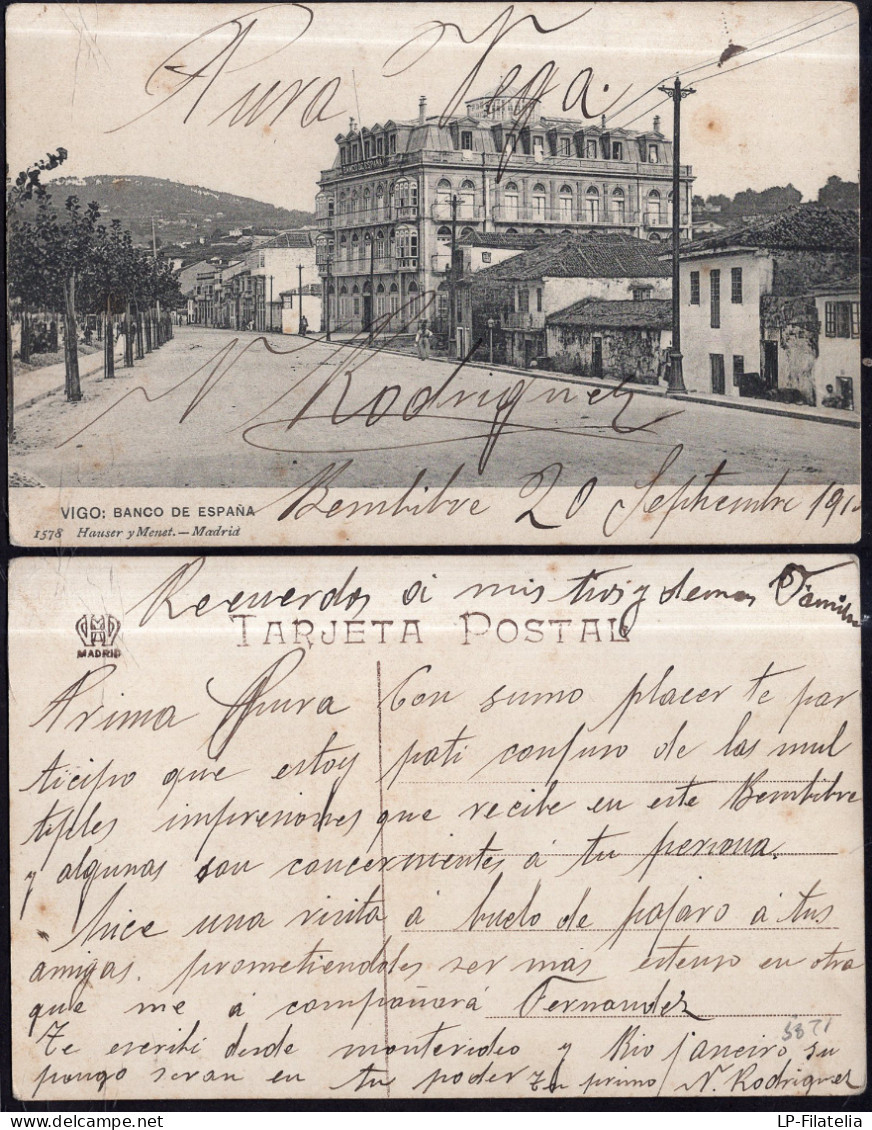 España - 1910 - Vigo - Banco De España - Pontevedra