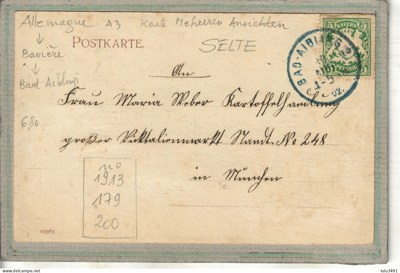 CPA (Allemagne-Bavière)- BAD-AIBLING - GRUSS Karte Mit Mehreren Ansichten - 1902 - Lindenstrasse - Handlung - Bad Aibling