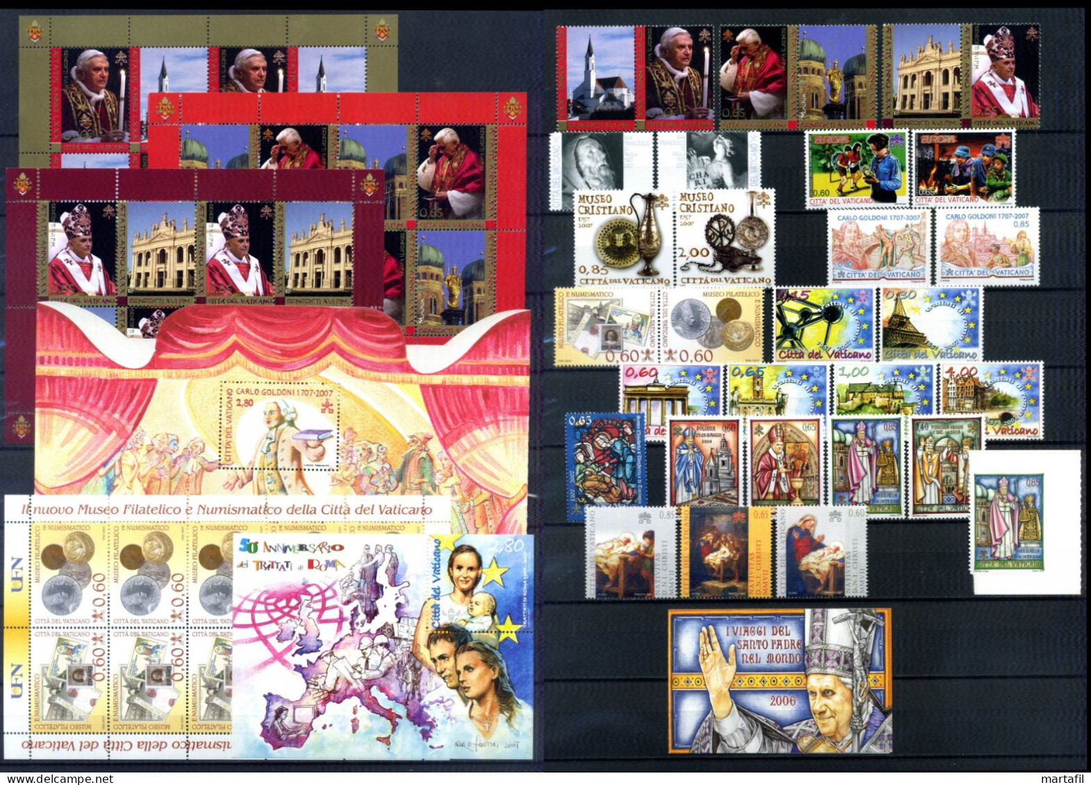 2007 VATICANO ANNATA COMPLETA Year Complete MNH ** - Volledige Jaargang