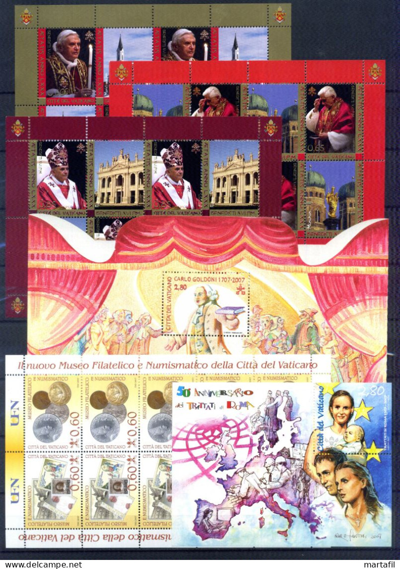 2007 VATICANO ANNATA COMPLETA Year Complete MNH ** - Années Complètes