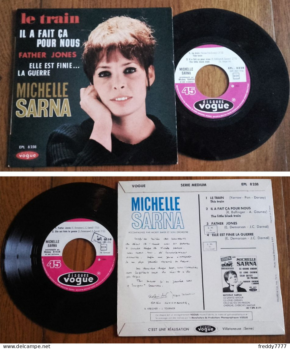 RARE French EP 45t RPM BIEM (7") MICHELLE SARNA «Le Train» +3 (1964) - Collector's Editions