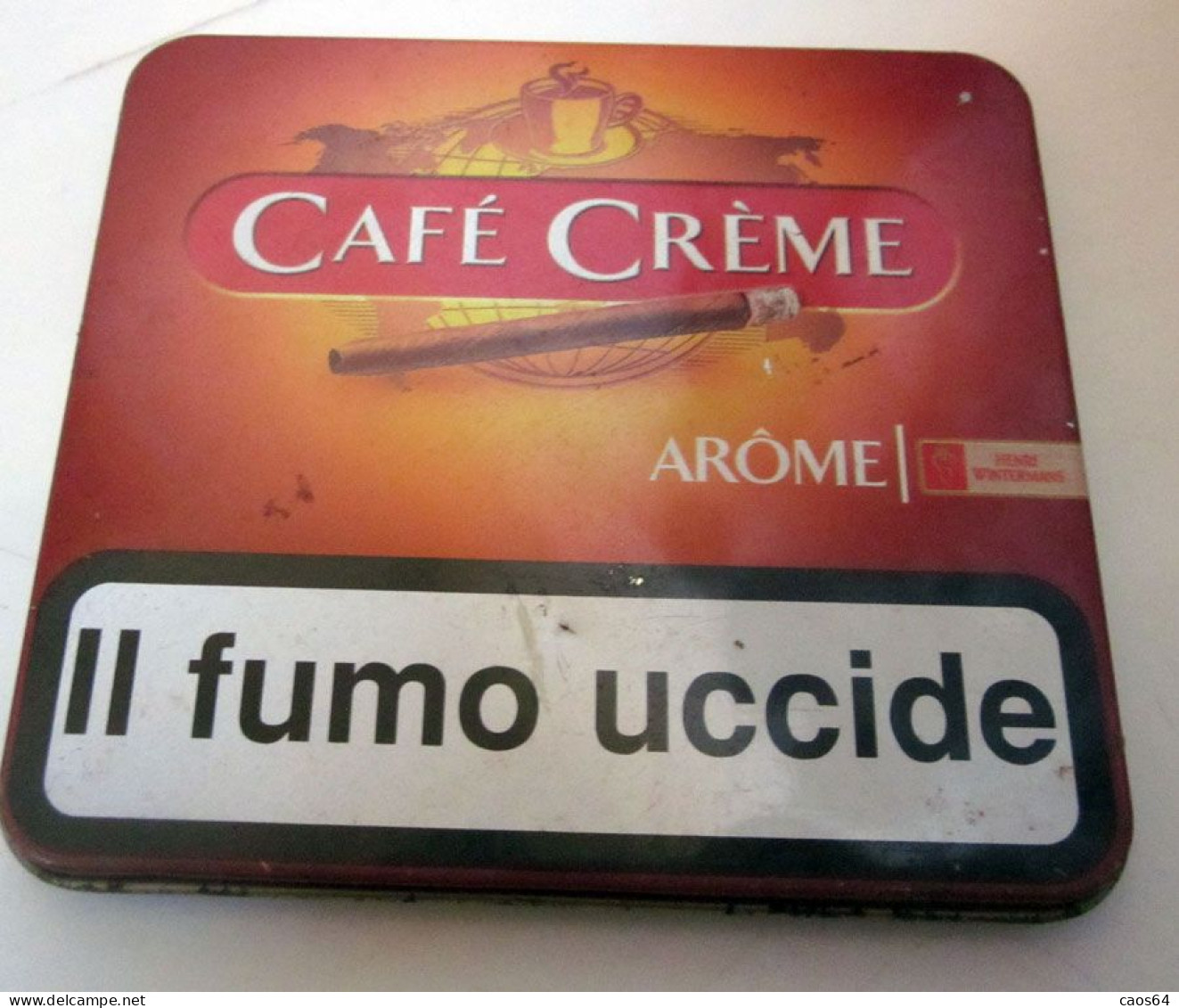 Café Crème Cigars SIGARI METAL SCATOLA VUOTA ITALY - Zigarrenkisten (leer)