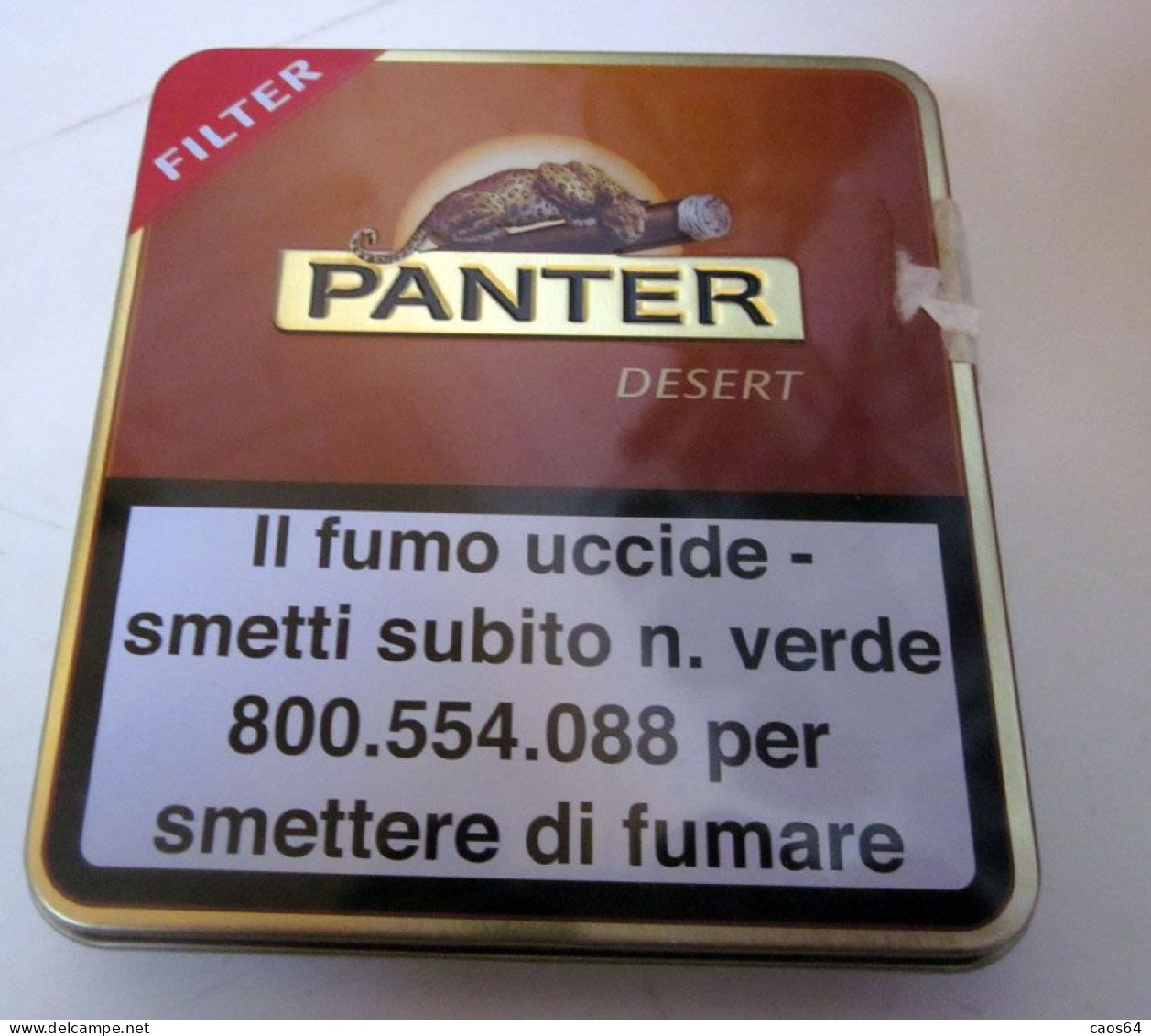 PANTER Cigars SIGARI METAL SCATOLA VUOTA ITALY - Scatola Di Sigari (vuote)