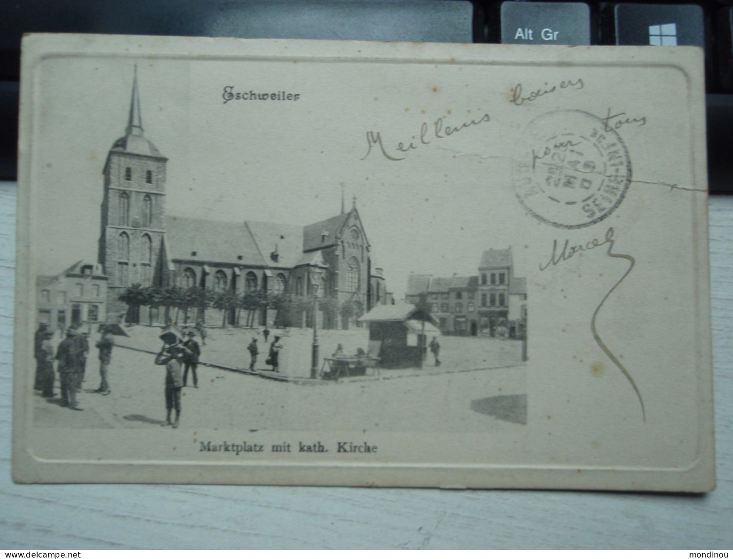 Cpa Eschweiler Markplatz Mit Kath. Kirche 1905 - Eschweiler