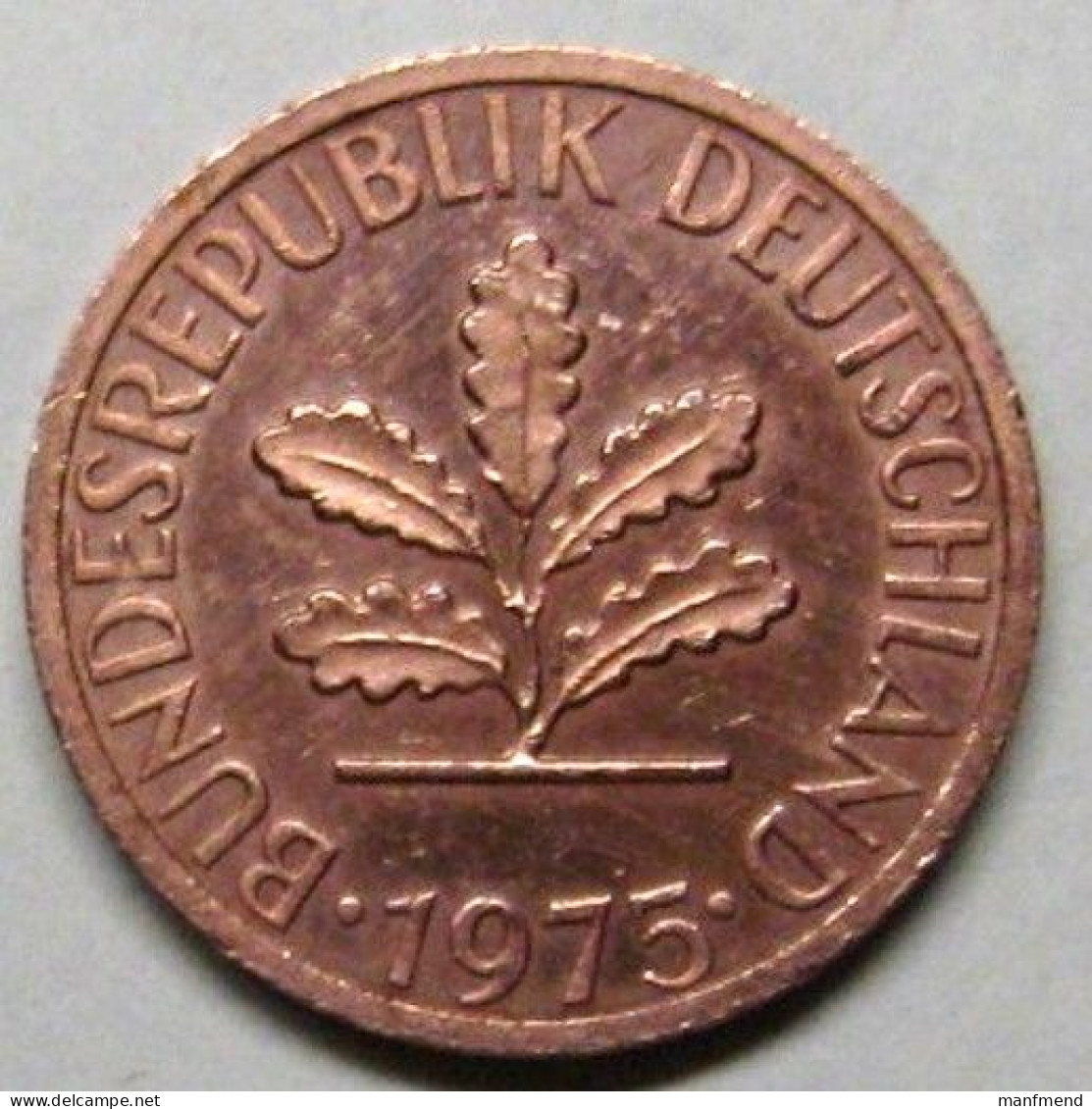 Germany - 1975 - KM 105 - 1 Pfennig - Mintmark "J" / Hamburg - XF - Look Scans - 1 Pfennig