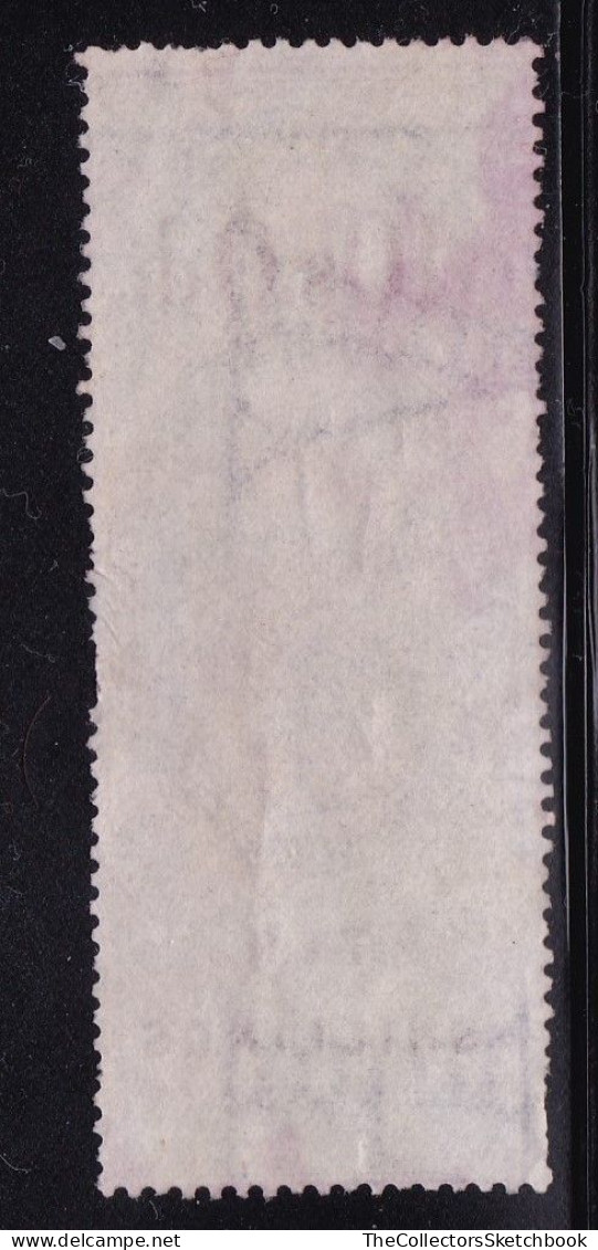 GB  GV  Fiscals / Revenues Foreign Bill;  10/-  Lilac And Carmine Good Used Barefoot 62 .  Short Tear At Base - Fiscale Zegels