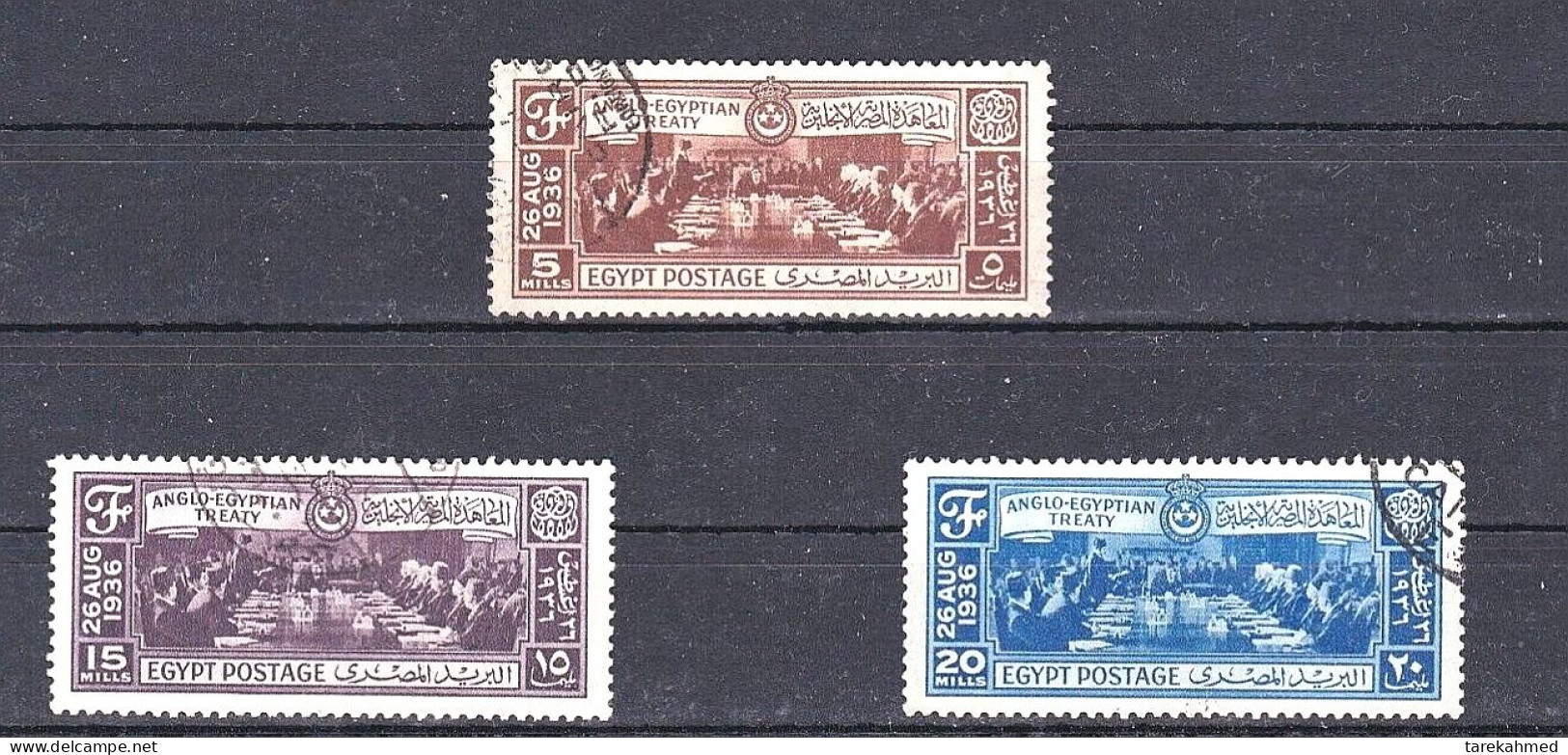 Egypt 1936, Complete SET Of The Anglo Egyptian Treaty, VF - Gebraucht