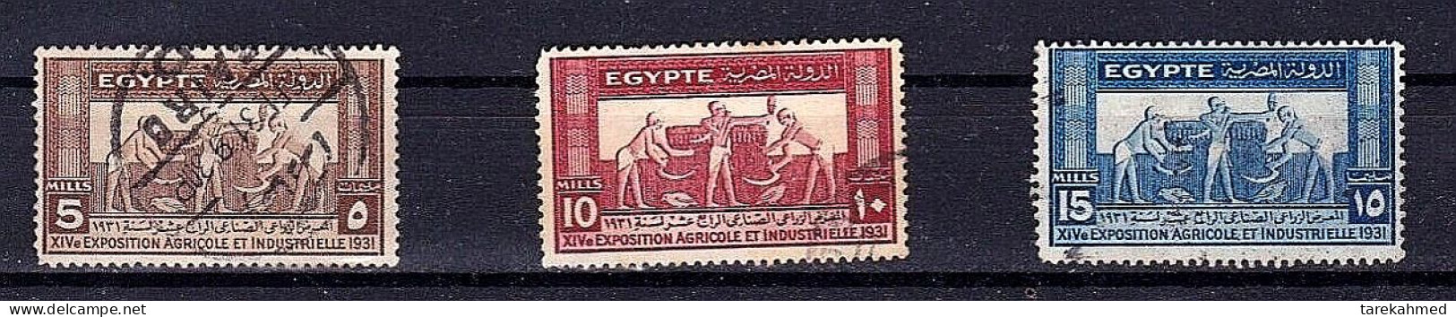 EGYPT  1931 – AGRICULTURAL & INDUSTRIAL EXHIBITION - SG 182/4, VF - Usados