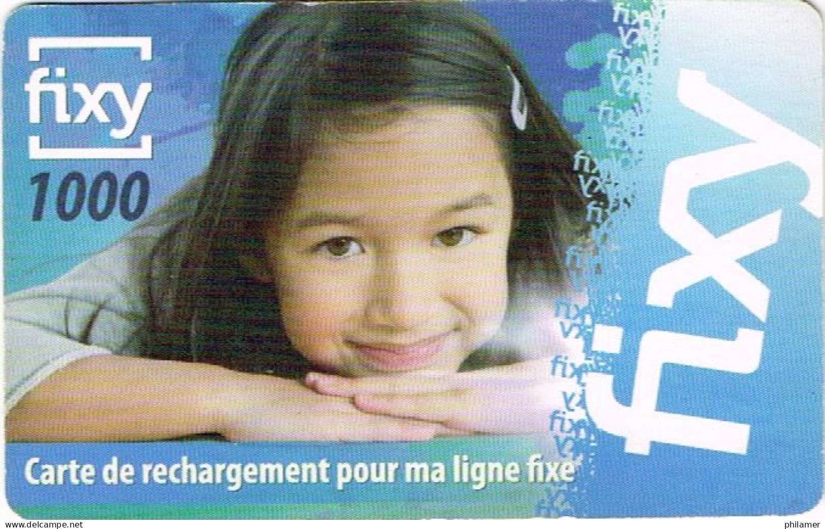 Nouvelle Caledonie Caledonie Telecarte Phonecard Prepayee FIXY 1000 Francs CARTE RECHARGEMENT ENFANT Ex 2015 Ut BE - Nouvelle-Calédonie