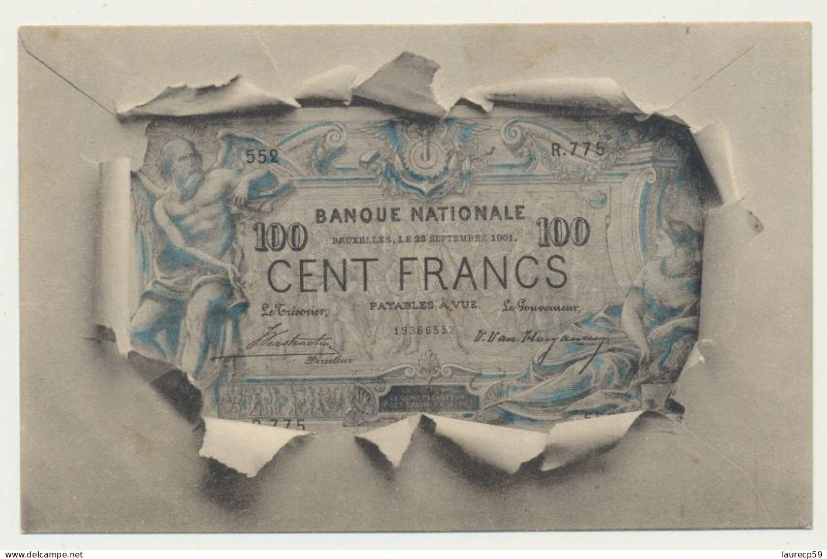 Carte Fantaisie - Billet De Banque De 100 Francs - Banque Nationale - Banche