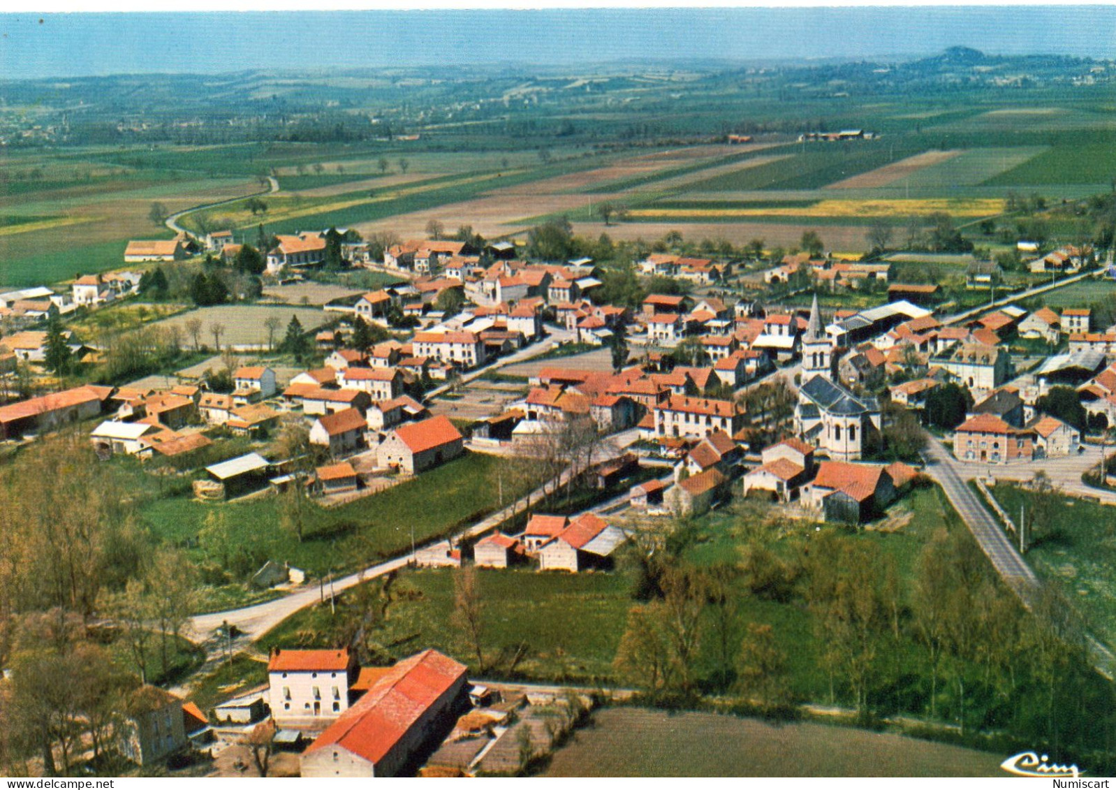 Bussières Aigueperse Belle Vue Aérienne Du Village - Aigueperse