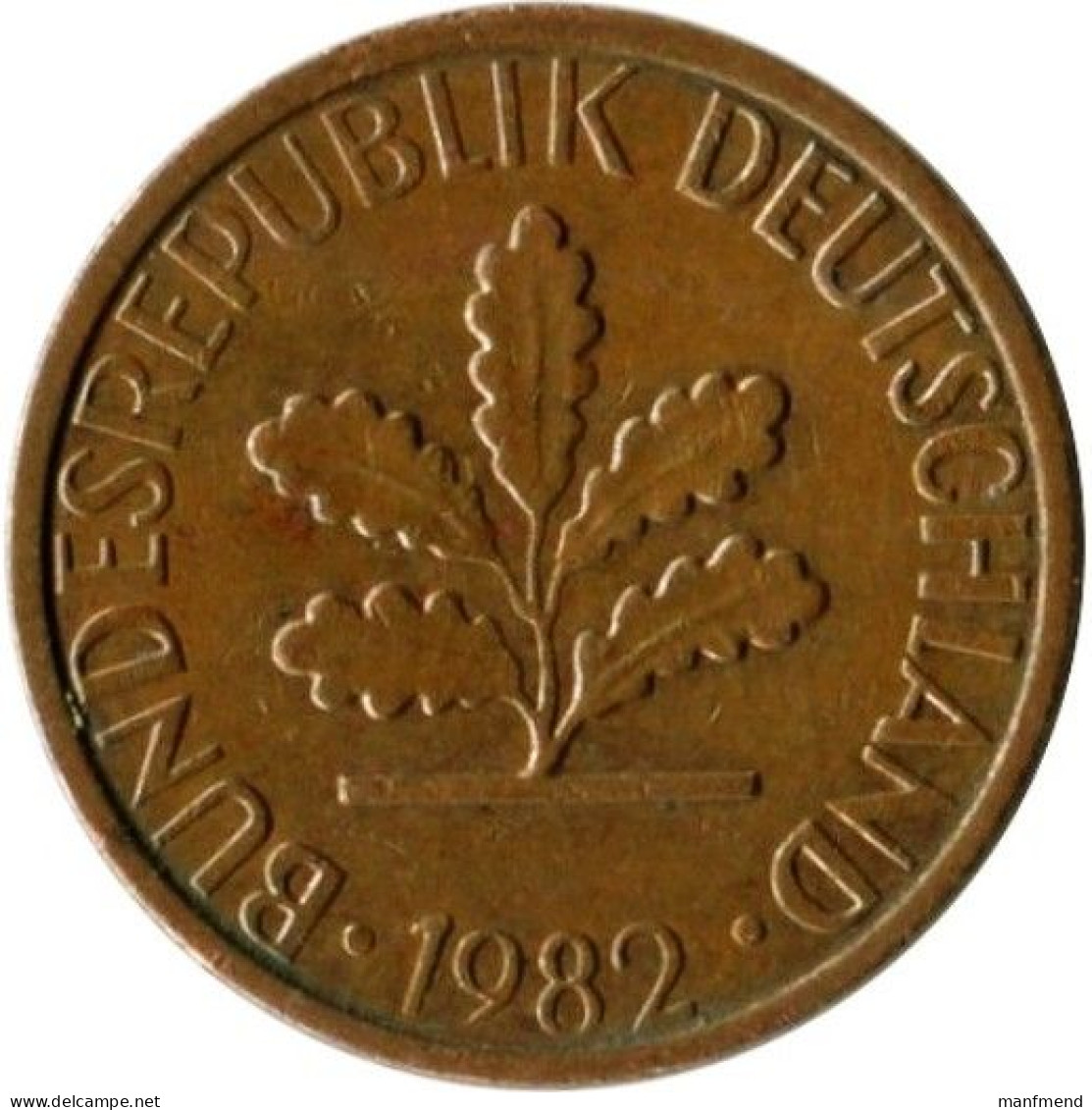Germany - 1982 - KM 105 - 1 Pfennig - Mintmark "J" / Hamburg - VF+ - Look Scans - 1 Pfennig