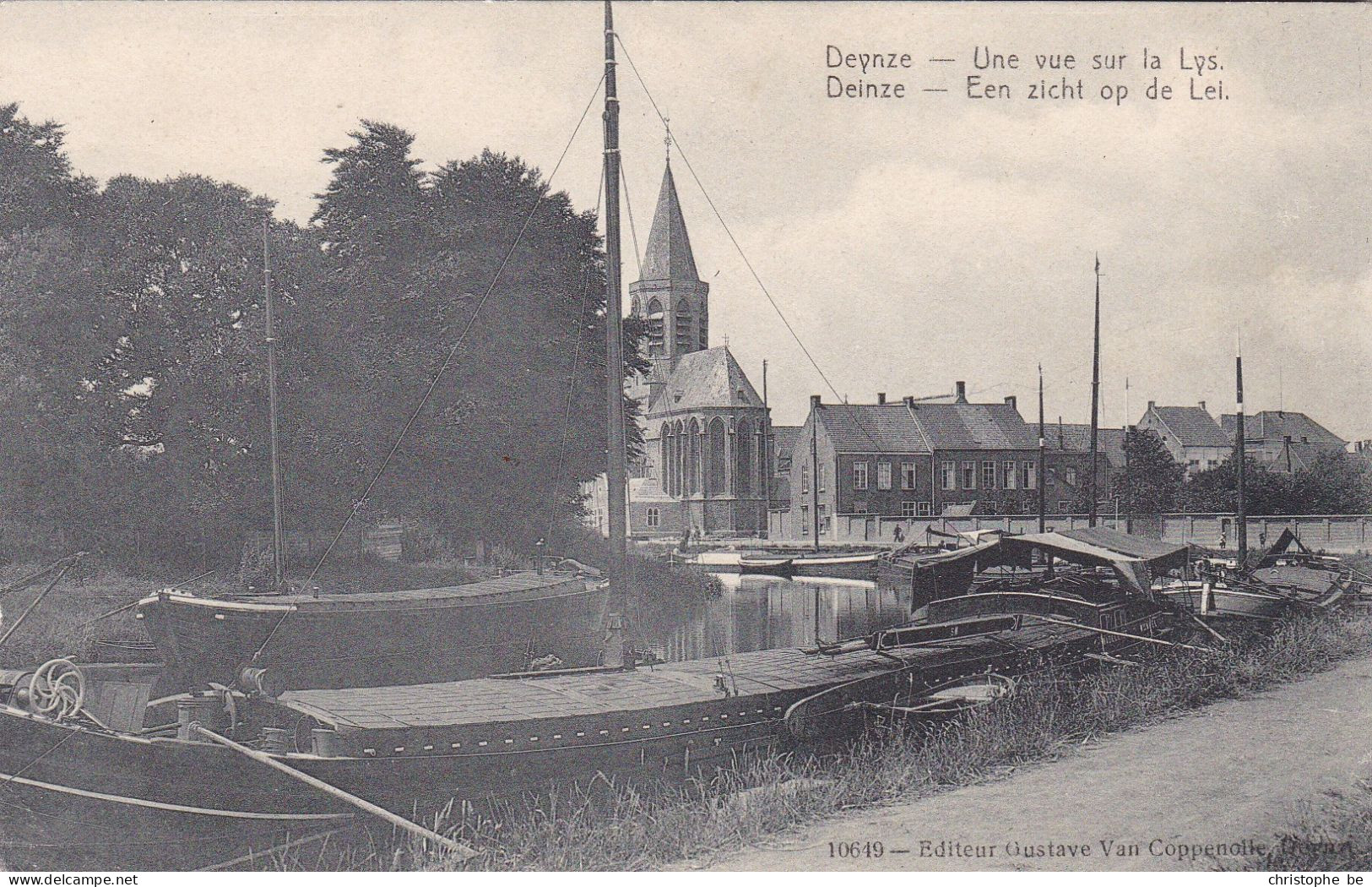 Deinze, Een Zicht Op De Leie, Binnenschip, Péniche (pk86012) - Deinze