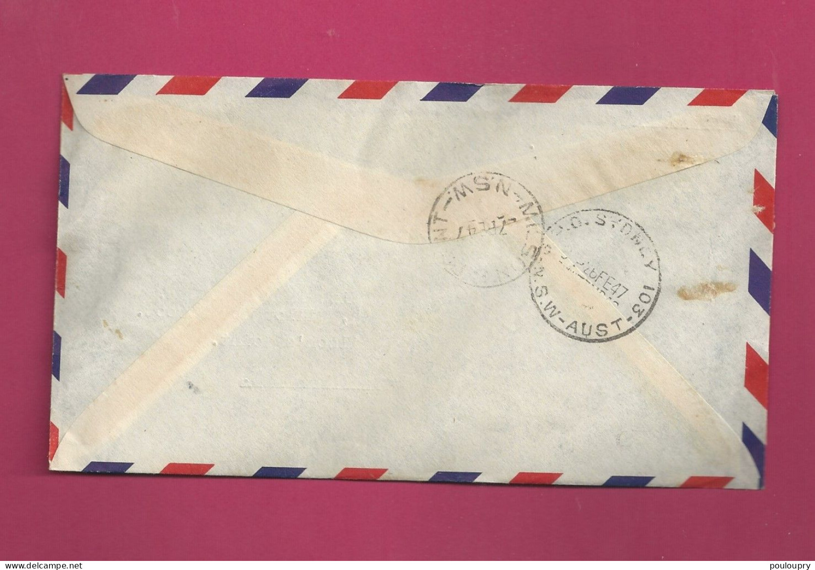 Lettre Recommandée Par Avion Pour L' Australie De 1947 - YT N° 236 Et PA 54 - Briefe U. Dokumente
