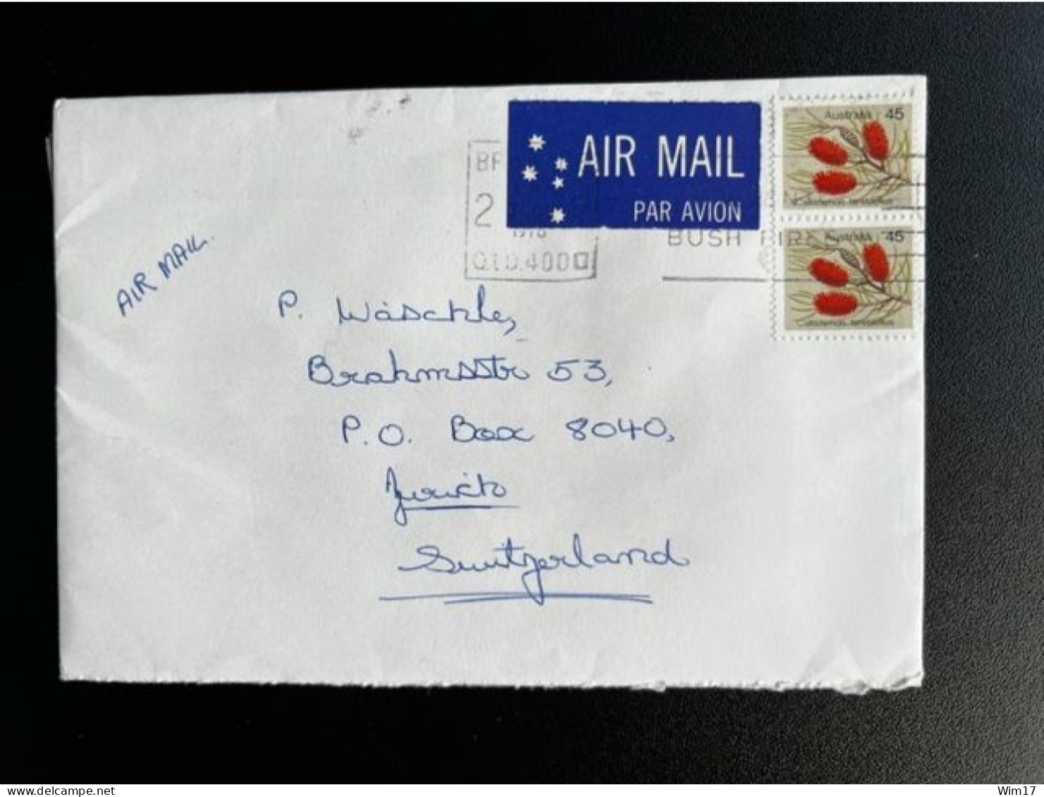 AUSTRALIA 1978 AIR MAIL LETTER BRISBANE TO ZURICH 03-03-1978 AUSTRALIE - Briefe U. Dokumente