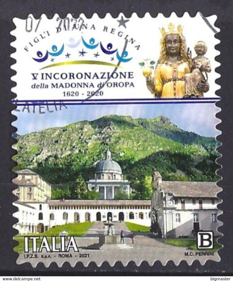 2021 Italia 4178 Incoronazione Della Madonna D'oropa "tariffa"B" Usato - 2021-...: Gebraucht