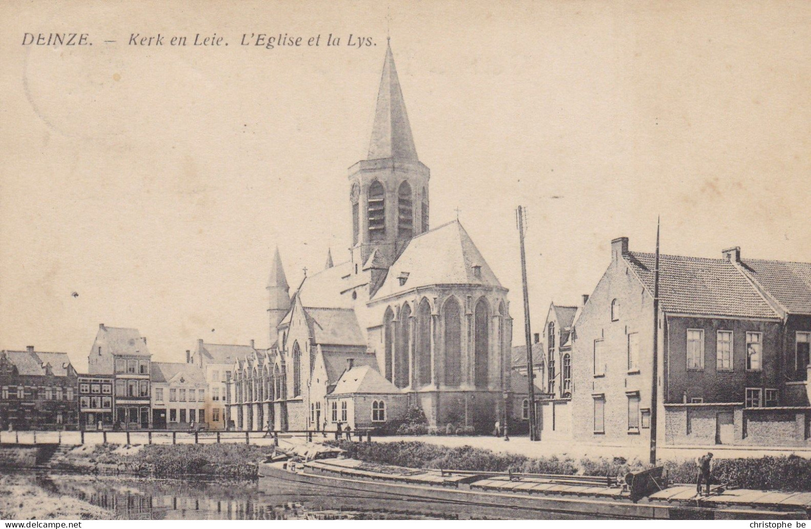 Deinze, O.L.Vrouw Kerk  En De Leie (pk86046) - Deinze