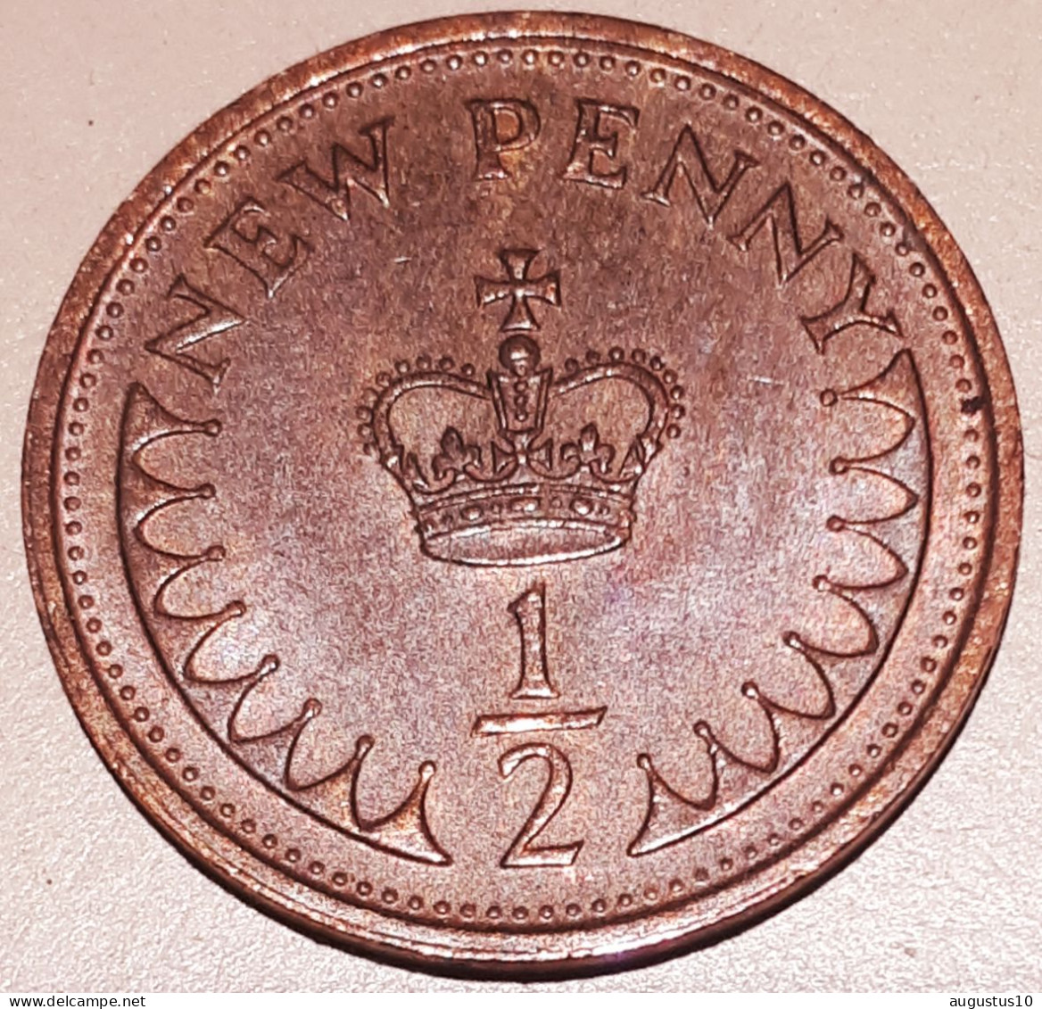 GREAT BRITAIN : 1/2 NEW PENNY 1977 KM 914 UNC - 1/2 Penny & 1/2 New Penny