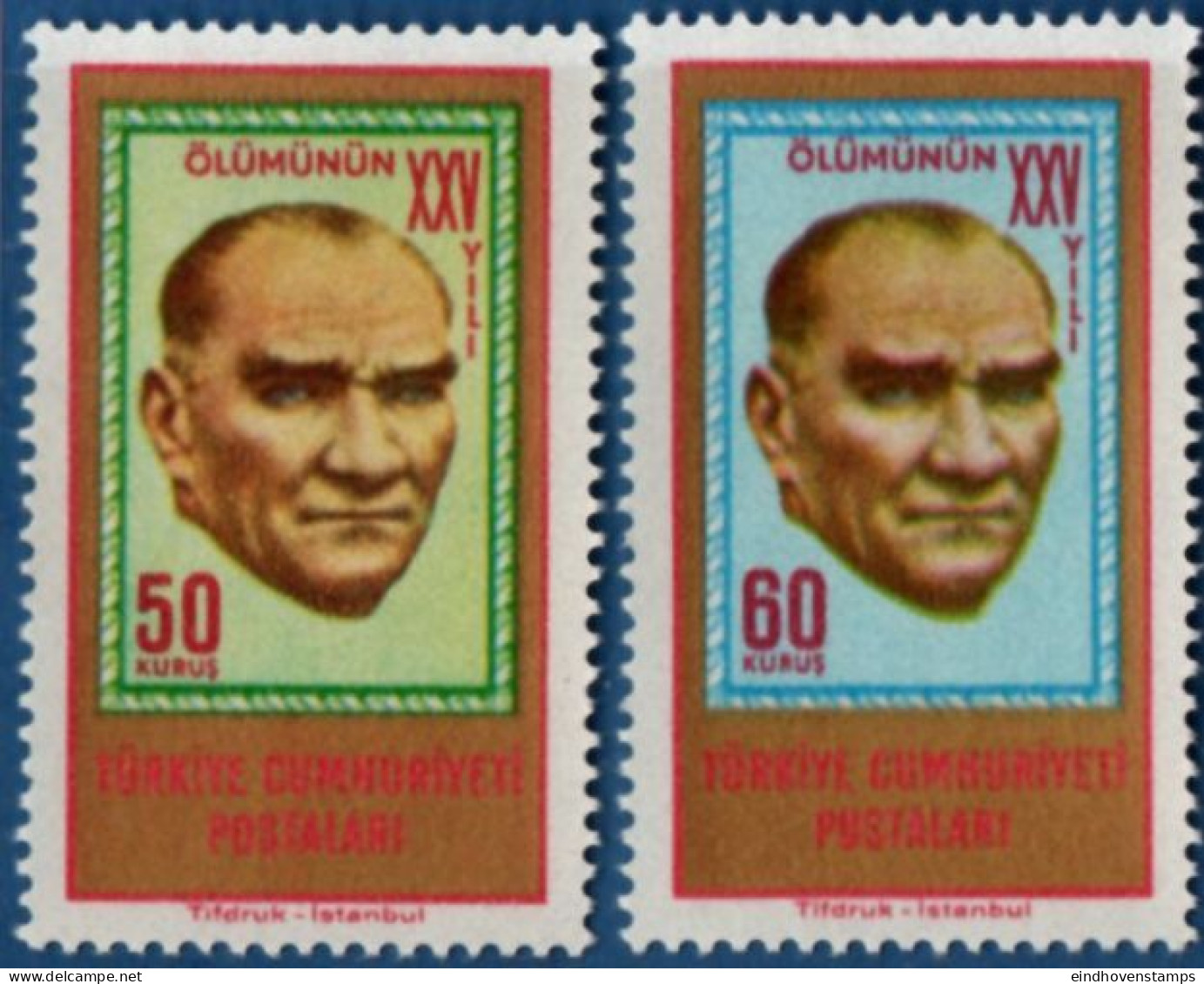 Turkey 1963 Atatürk 2 Val MNH TR 63-15 - 1963