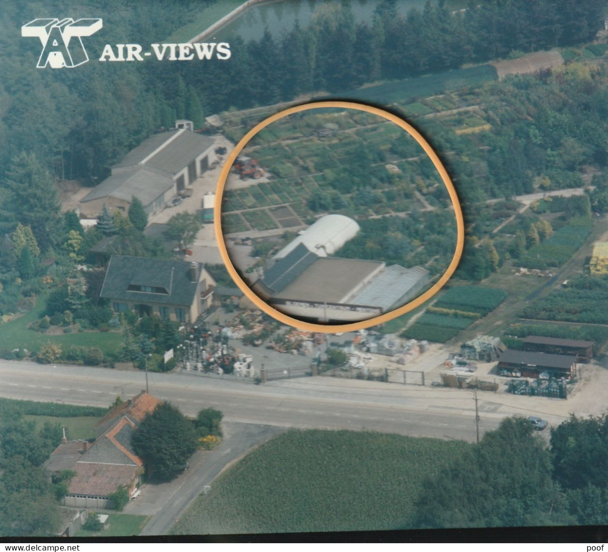 Meeuwen-Gruitrode / Oudsbergen : Peerderbaan / Bloemen-en Tuincentrum Mentens  ---   Luchtfoto - Meeuwen-Gruitrode