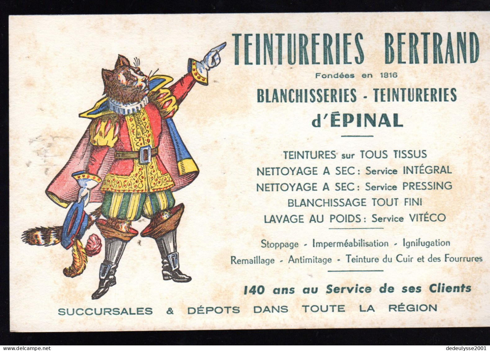 Nov 23  930794   Buvard   Teintureries Bertrand   épinal - T